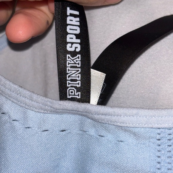 Victoria's Secret PINK Seamless Lightly Lined Sports Bra Blue Ombre - Picture 4 of 5